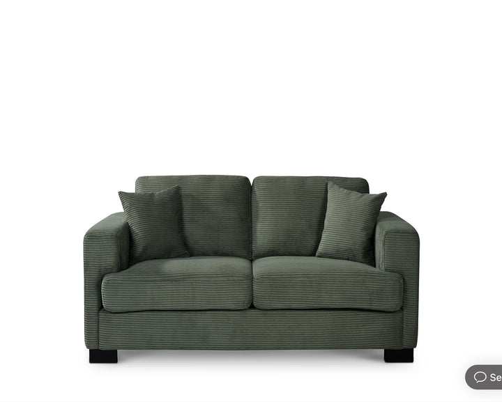 Corduroy Green 2 Seater Sofa