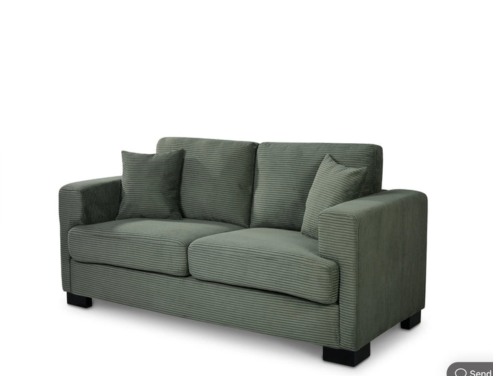 Corduroy Green 2 Seater Sofa