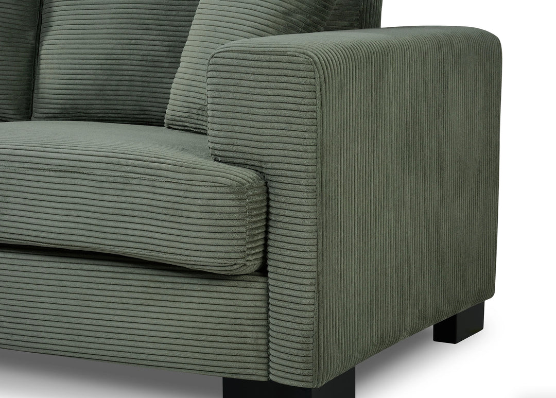 Corduroy Green 2 Seater Sofa