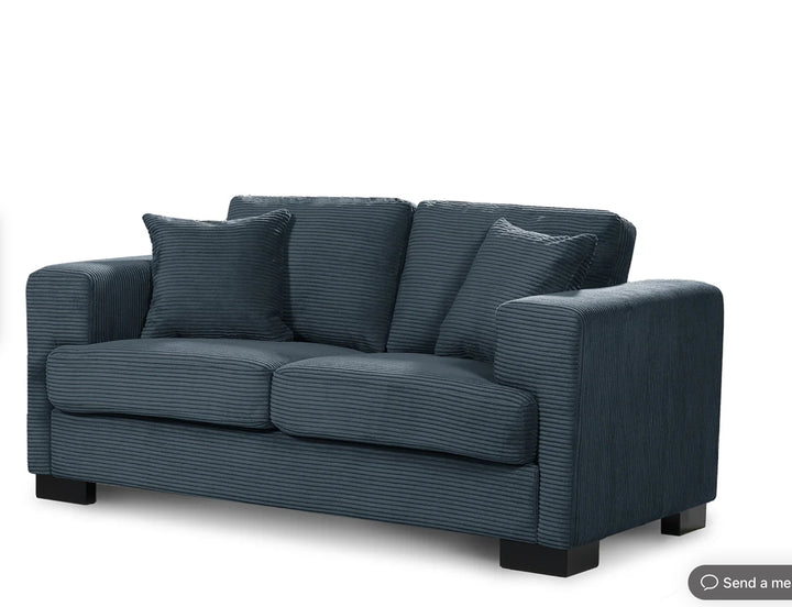 Corduroy Blue 2 Seater Sofa