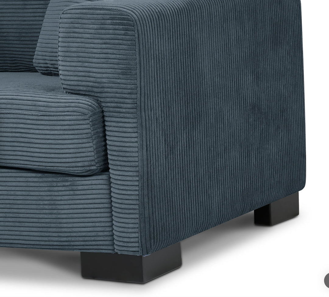 Corduroy Blue 2 Seater Sofa