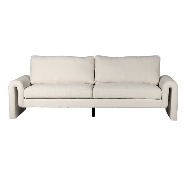 Ivory Boucle 3 Seater Sofa