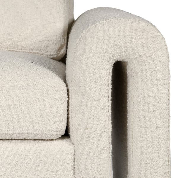 Ivory Boucle 3 Seater Sofa